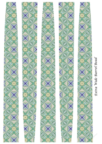 Extra Large Oval Paper Beads Template Design #122