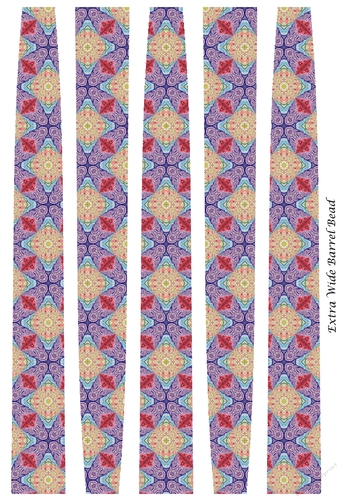 Extra Large Oval Paper Beads Template Design #123