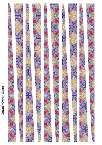 Small Tower Paper Beads Template Design #123