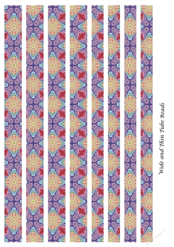 Mixed Tube Paper Beads Template Design #123