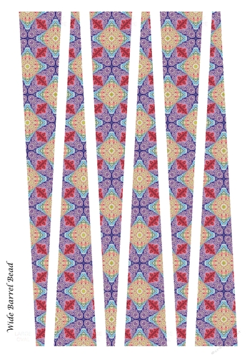 Large Oval Paper Beads Template Design #123