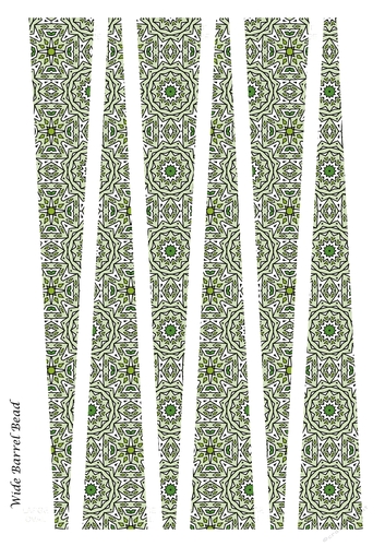 Large Oval Paper Beads Template Design #124