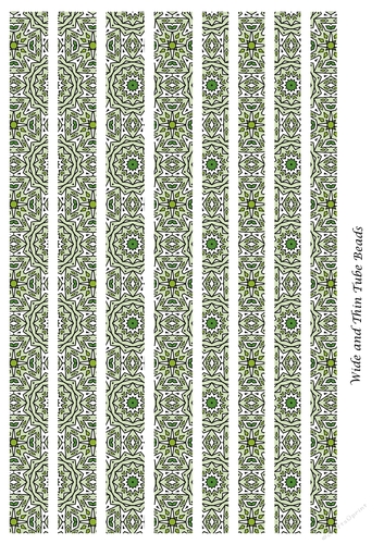 Mixed Tube Paper Beads Template Design #124