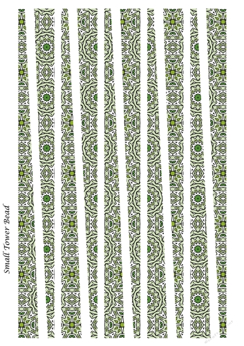 Small Tower Paper Beads Template Design #124