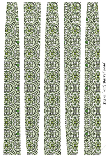 Extra Large Oval Paper Beads Template Design #124