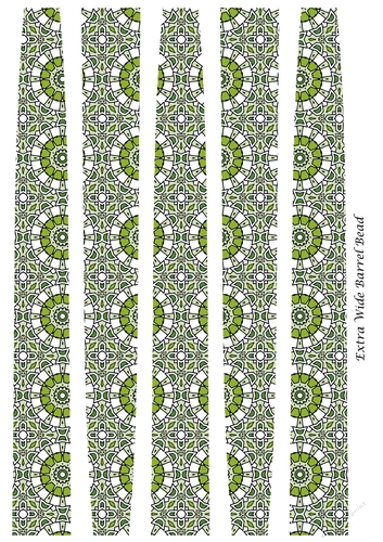 Extra Large Oval Paper Beads Template Design #125