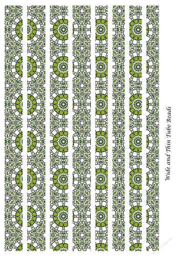 Mixed Tube Paper Beads Template Design #125