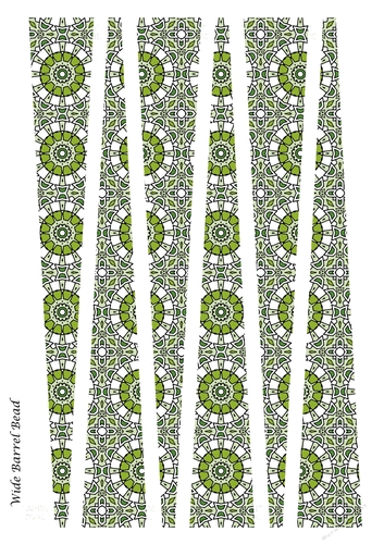 Large Oval Paper Beads Template Design #125