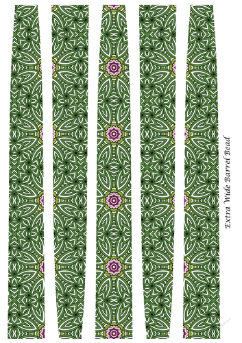 Extra Large Oval Paper Beads Template Design #126