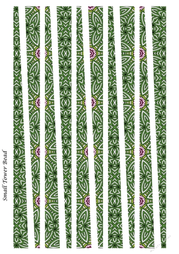 Small Tower Paper Beads Template Design #126