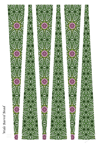 Large Oval Paper Beads Template Design #126