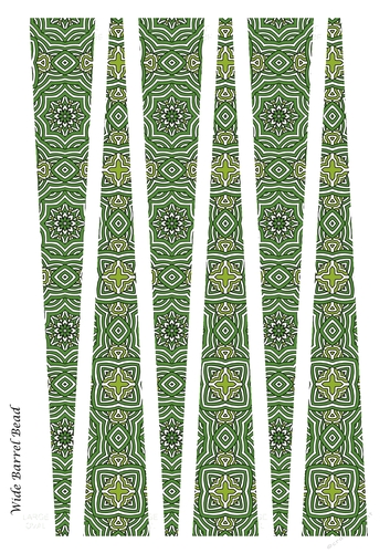 Large Oval Paper Beads Template Design #127