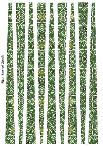 Small Oval Paper Beads Template Design #127