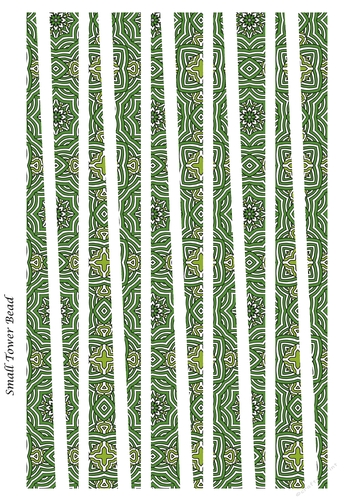 Small Tower Paper Beads Template Design #127