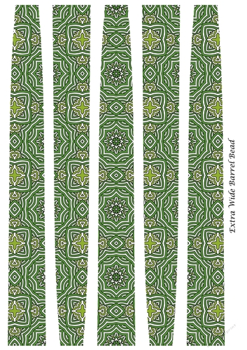 Extra Large Oval  Paper Beads Template Design #127