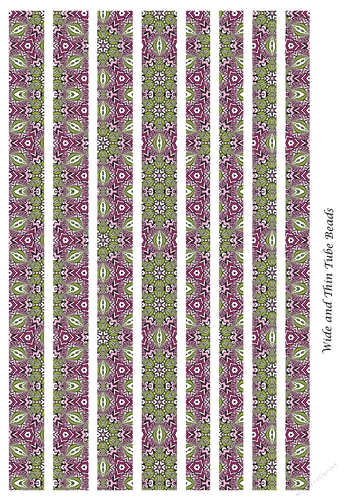 Mixed Tube Paper Beads Template Design #128