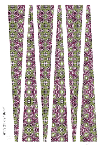 Large Oval Paper Beads Template Design #128