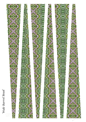Large Oval Paper Beads Template Design #129