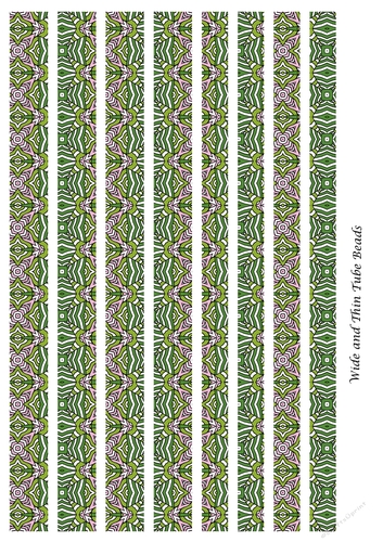 Mixed Tube Paper Beads Template Design #129