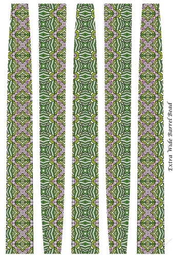 Extra Large Oval Paper Beads Template Design #129
