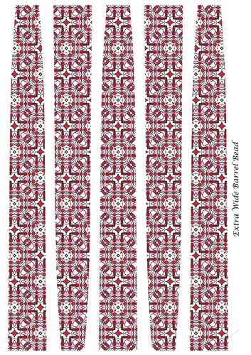 Extra Large Oval Paper Beads Template Design #130