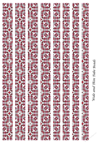 Mixed Tube Paper Beads Template Design #130