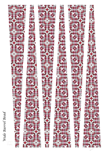 Large Oval Paper Beads Template Design #130