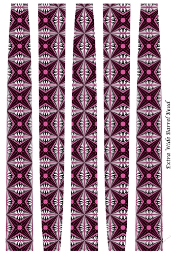 Extra Large Oval  Paper Beads Template Design #131