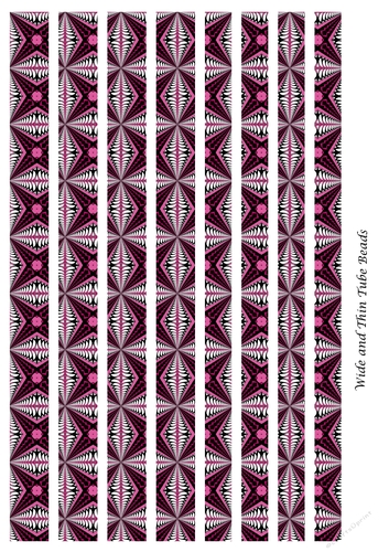Mixed Tube Paper Beads Template Design #131