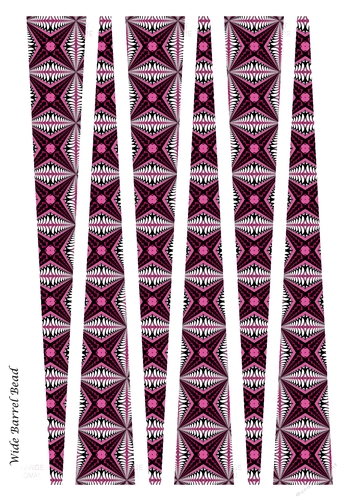 Large Oval Paper Beads Template Design #131