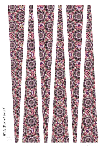 Large Oval Paper Beads Template Design #132
