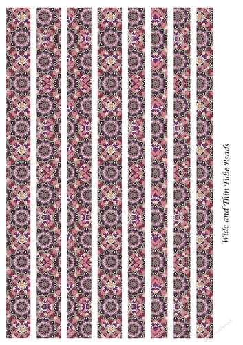 Mixed Tube Paper Beads Template Design #132