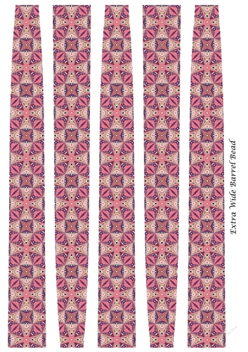 Extra Large Oval Paper Beads Template Design #133