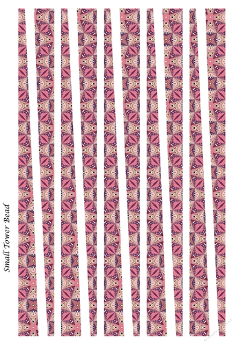 Small Tower Paper Beads Template Design #133