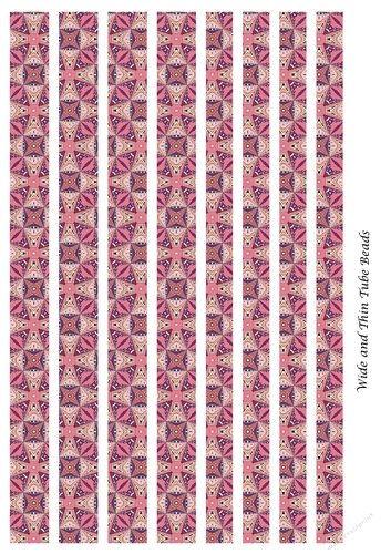 Mixed Tube Paper Beads Template Design #133