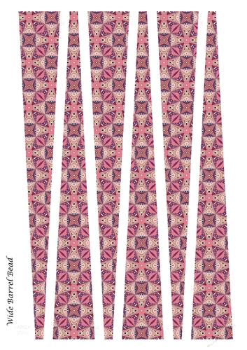 Large Oval Paper Beads Template Design #133