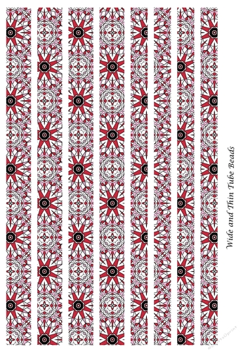 Mixed Tube Paper Beads Template Design #134