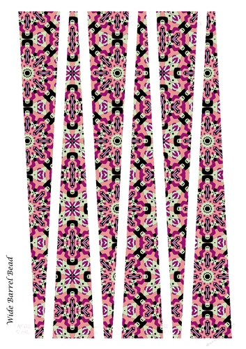 Large Oval Paper Beads Template Design #135