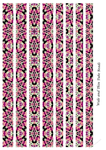 Mixed Tube Paper Beads Template Design #135