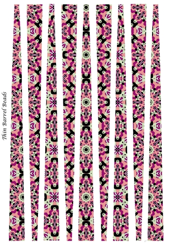 Small Oval Paper Beads Template Design #135