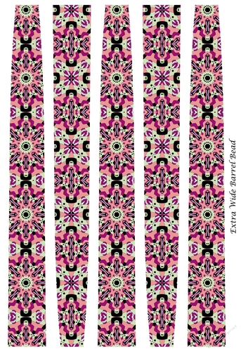 Extra Large Oval Paper Beads Template Design #135