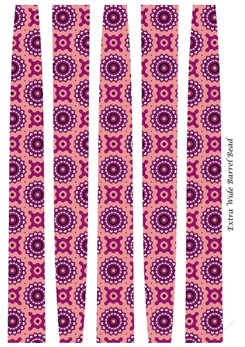 Extra Large Oval Paper Beads Template Design #136