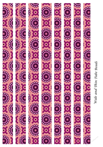 Mixed Tube Paper Beads Template Design #136