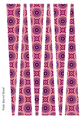 Large Oval Paper Beads Template Design #136