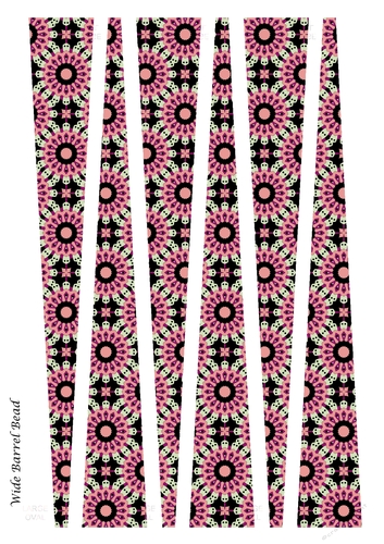 Large Oval Paper Beads Template Design #137
