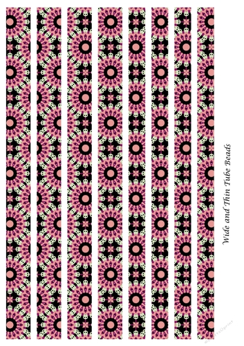 Mixed Tube Paper Beads Template Design #137