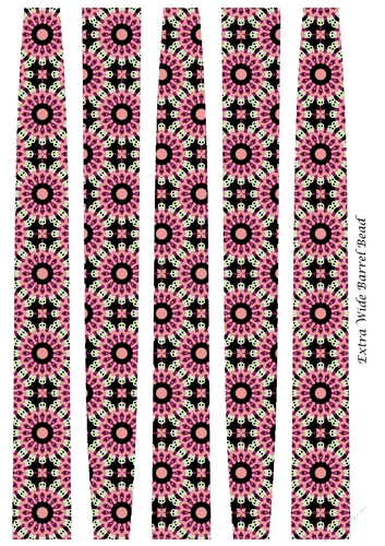 Extra Large Oval Paper Beads Template Design #137