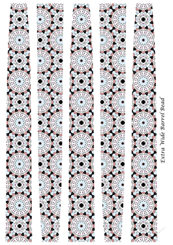 Extra Large Oval Paper Beads Template Design #138