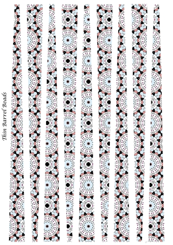 Small Oval Paper Beads Template Design #138