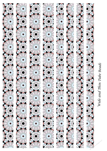 Mixed Tube Paper Beads Template Design #138